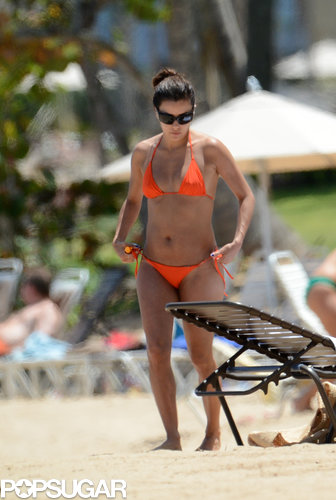 Eva Longoria worked her bright orange bikini in Puerto Rico in April 2013.
Eva Longoria worked her bright orange bikini in Puerto Rico in April 2013.