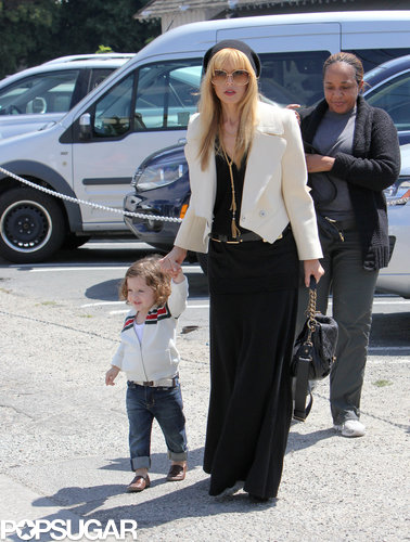 Rachel Zoe Slides With Skyler During Park Playtime Rachel Zoe Slides With Skyler During Park Playtime