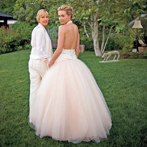 Ellen DeGeneres and Portia de Rossi tied the knot at their LA home in August 2008.
Source: The Ellen DeGeneres Show
Ellen DeGeneres and Portia de Rossi tied the knot at their LA home in August 2008.
Source: The Ellen DeGeneres Show