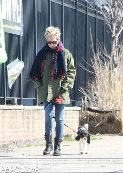 Michelle Williams went for a walk with her dog in Brooklyn. Michelle Williams went for a walk with her dog in Brooklyn.