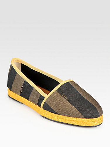 Fendi Pequin Canvas Espadrilles ($350)
Fendi Pequin Canvas Espadrilles ($350)