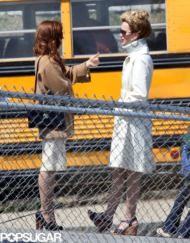 Jennifer Lawrence and Amy Adams got into character on Monday in Boston.
Jennifer Lawrence and Amy Adams got into character on Monday in Boston.