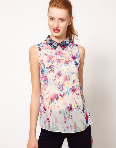 Warehouse Floral Print Blouse