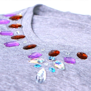 DIY Bedazzled T-Shirt Collar | Video