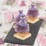 3-D Ruffled Ombre Dress Sugar Cookie