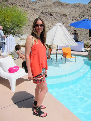 Silky printed shorts were paired up with a bright orange tank for a festival-ready look.
Source: Chi Diem Chau
Silky printed shorts were paired up with a bright orange tank for a festival-ready look.
Source: Chi Diem Chau