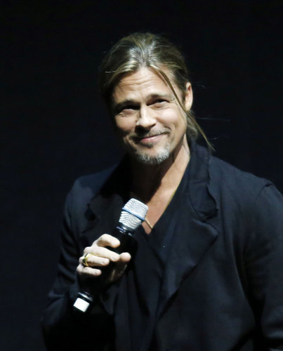 Brad Pitt Says He Made World War Z For His "Boys" at CinemaCon Brad Pitt Says He Made World War Z For His "Boys" at CinemaCon