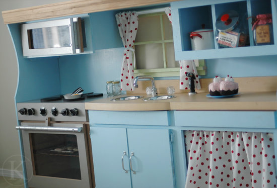 An Almost 100 Percent Completely Recycled Play Kitchen An Almost 100 Percent Completely Recycled Play Kitchen