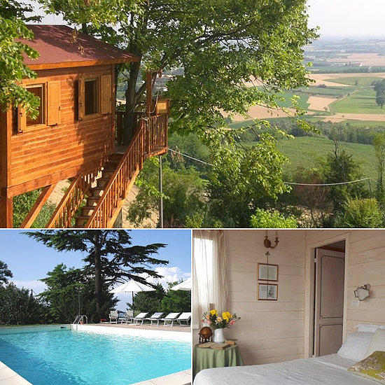 Is there anything more romantic than the idea of an Italian tree house? Suspended above the hills of Piedmont, Italy, the stunning escape features charming, cottage-inspired style, and guests can hop into the property's nearby swimming pool.
Is there anything more romantic than the idea of an Italian tree house? Suspended above the hills of Piedmont, Italy, the stunning escape features charming, cottage-inspired style, and guests can hop into the property's nearby swimming pool.