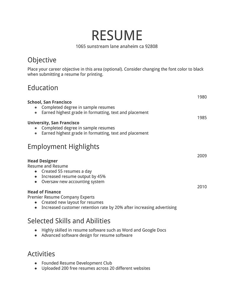 This rÃ©sumÃ© keeps it simple and classy. It showcases what you truly ...