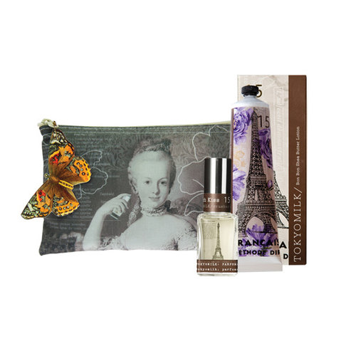 TokyoMilk's French Kiss Classic Collection ($64) includes an eau de parfum with notes of mandarin, tuberose, and gardenia, as well as a shea butter lotion and cosmetic bag, making it the ultimate in pampering-bridesmaids gifts.
TokyoMilk's French Kiss Classic Collection ($64) includes an eau de parfum with notes of mandarin, tuberose, and gardenia, as well as a shea butter lotion and cosmetic bag, making it the ultimate in pampering-bridesmaids gifts.