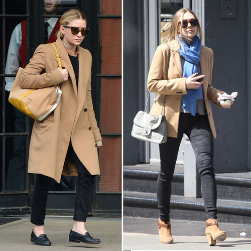 Ashley and Elizabeth Olsen Wear Camel Coats: Get the Look!