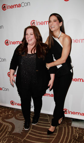 The Heat costars Melissa McCarthy and Sandra Bullock had fun on the red carpet at CinemaCon in Las Vegas.
The Heat costars Melissa McCarthy and Sandra Bullock had fun on the red carpet at CinemaCon in Las Vegas.