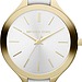 Michael Kors Watch, Women's Slim Runway White Leather Strap 42m MK2273