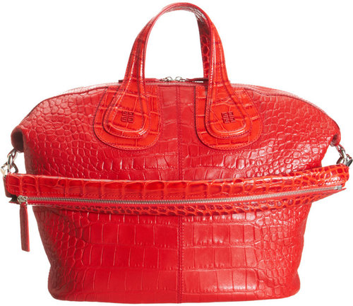 Givenchy Croc-Stamped Medium Nightingale Satchel