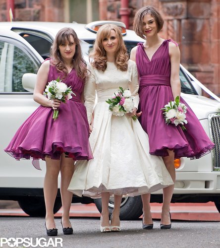 Keira Knightley got together with her new sister-in-law after the April 2011 wedding ceremony in Glasgow.
Keira Knightley got together with her new sister-in-law after the April 2011 wedding ceremony in Glasgow.