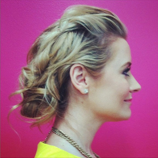A Romantic Updo For Shoulder-Length Hair A Romantic Updo For Shoulder-Length Hair