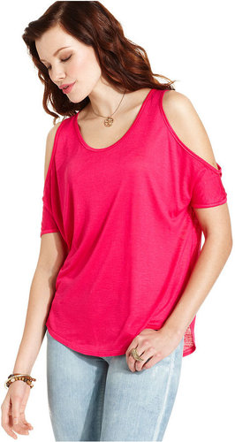 Tee By Big Star Top, Short-Sleeve Cutout-Shoulder Tee