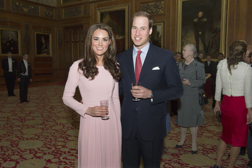 Kate Middleton and Prince William posed during a May 2012 reception at Windsor Castle.
Kate Middleton and Prince William posed during a May 2012 reception at Windsor Castle.