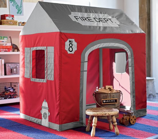 The rescues and adventures will be endless with this firehouse playhouse ($140, originally $199). The wide station door lets play trucks and fellow "firefighters" move in and out easily.
The rescues and adventures will be endless with this firehouse playhouse ($140, originally $199). The wide station door lets play trucks and fellow "firefighters" move in and out easily.