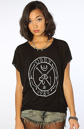 Obey The Dark Magic Dolman Top in Black