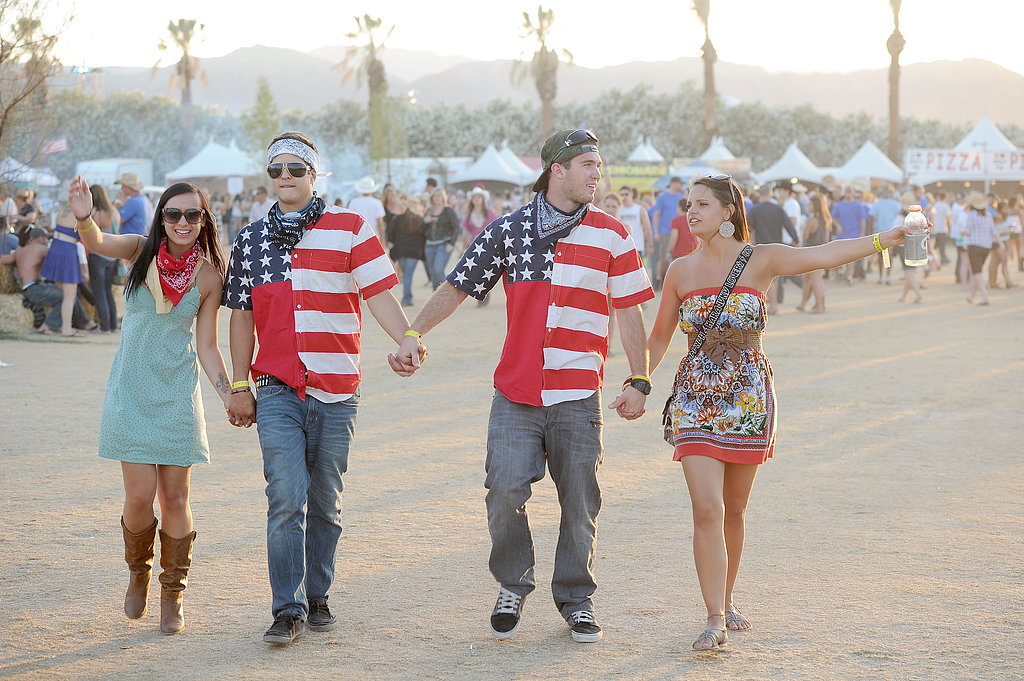 Two couples showed their patriotic flair at Stagecoach.
Two couples showed their patriotic flair at Stagecoach.