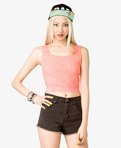 FOREVER 21 Lace Crop Top
