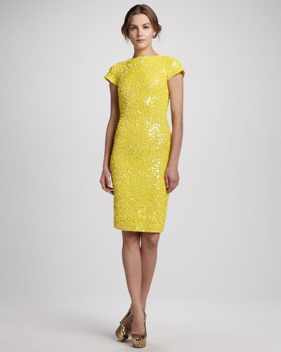 Alice + Olivia Taryn Beaded Fitted Dress