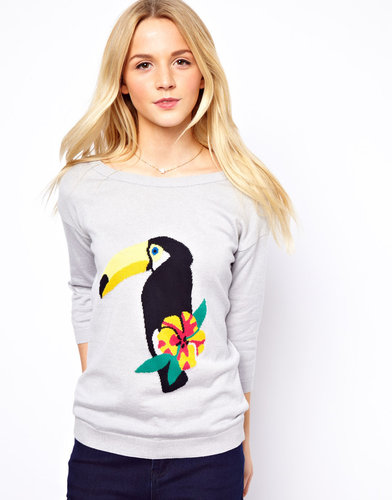 A Wear Parrot Intarsia Sweater