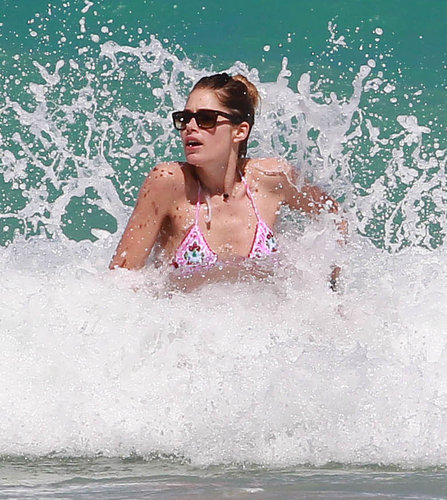 Doutzen Kroes got splashed in the ocean.
Doutzen Kroes got splashed in the ocean.