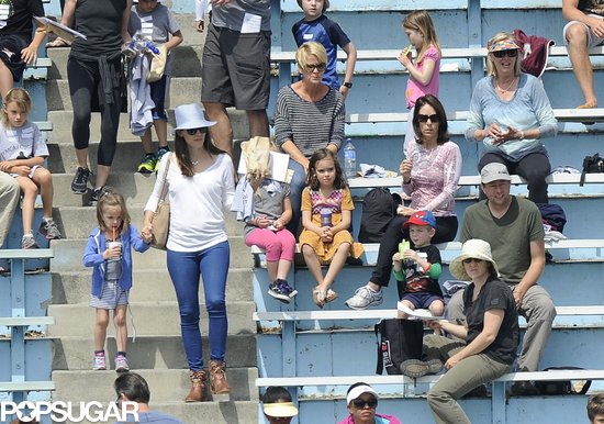 Jennifer Garner took Seraphina Affleck to her track meet.
Jennifer Garner took Seraphina Affleck to her track meet.