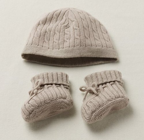 Restoration Hardware Baby & Child Cashmere Hat and Booties Restoration Hardware Baby & Child Cashmere Hat and Booties