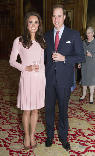 With William by her side, Kate Middleton looked ultrapretty in pink Emilia Wickstead.
With William by her side, Kate Middleton looked ultrapretty in pink Emilia Wickstead.