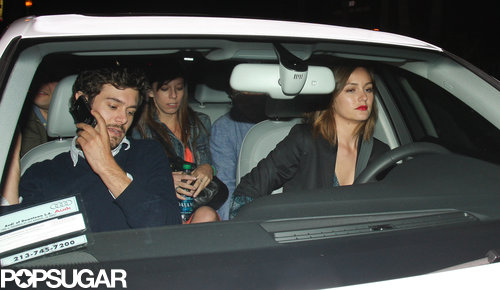 Leighton Meester and Adam Brody headed home.
Leighton Meester and Adam Brody headed home.