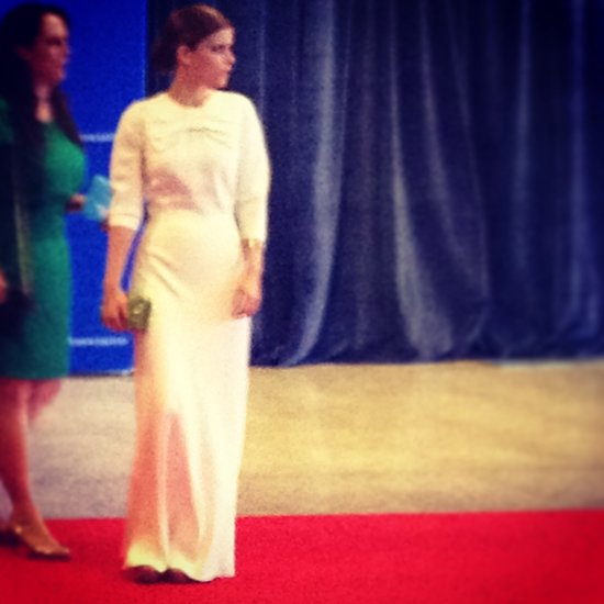 House of Cards star Kate Mara sported a white gown on the red carpet before the dinner.
House of Cards star Kate Mara sported a white gown on the red carpet before the dinner.