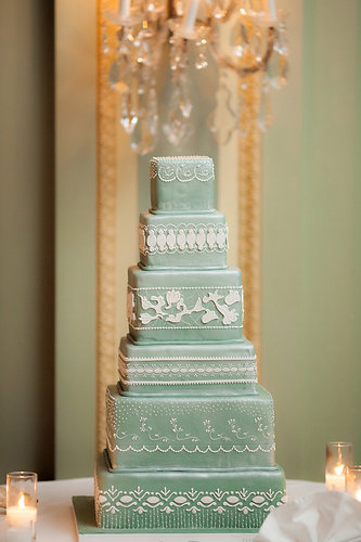 Six tiers are just enough to capture all the gorgeous details of this cake — the color stands out for good reason, and the lace-like icing is a delicate, classic touch.
Photo by The Youngrens via Style Me Pretty
Six tiers are just enough to capture all the gorgeous details of this cake — the color stands out for good reason, and the lace-like icing is a delicate, classic touch.
Photo by The Youngrens via Style Me Pretty