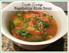 Simple Sunday Vegetable Rice Soup