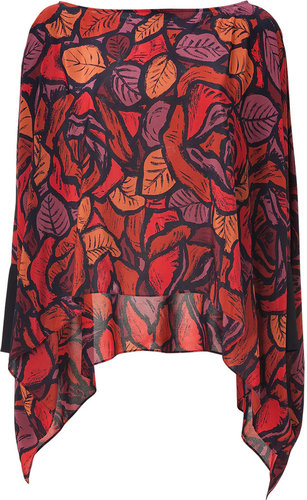 Rachel Zoe Scarlet Red Multi Sabrina Silk Top