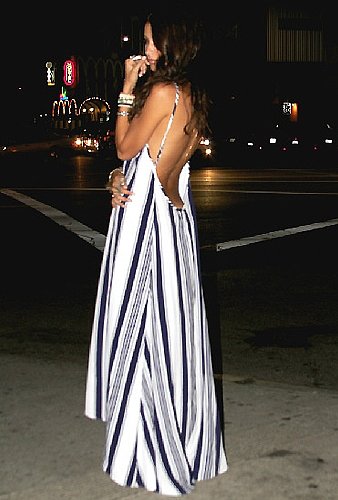 Flynn Skye Scoop Back Maxi Dress in Nautical Navy