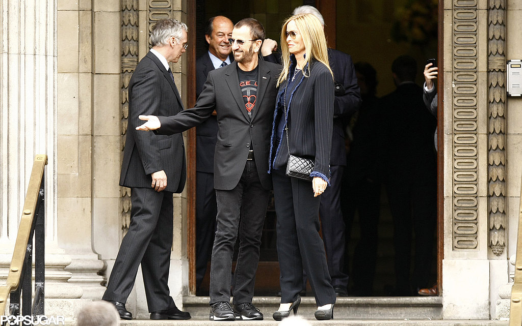 Ringo Starr and his wife, Barbara Bach, celebrated the union between Paul McCartney and Nancy Shevell in London in October 2011.
Ringo Starr and his wife, Barbara Bach, celebrated the union between Paul McCartney and Nancy Shevell in London in October 2011.