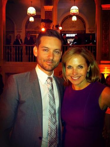 Katie Couric posed with Tobey Maguire at a Great Gatsby press luncheon.
Source: Twitter user katiecouric
Katie Couric posed with Tobey Maguire at a Great Gatsby press luncheon.
Source: Twitter user katiecouric
