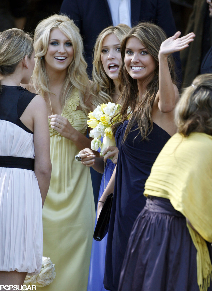 Stephanie Pratt, Kristin Cavallari, and Audrina Patridge smiled at Heidi Montag and Spencer Pratt's LA nuptials in April 2007.
Stephanie Pratt, Kristin Cavallari, and Audrina Patridge smiled at Heidi Montag and Spencer Pratt's LA nuptials in April 2007.