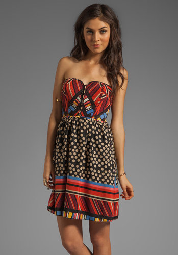 With its bold color and flirty silhouette, this MM Couture by Miss Me strapless dress ($78) was made for turning heads at your fiesta — just add a pair of neutral wedges to finish it off.
With its bold color and flirty silhouette, this MM Couture by Miss Me strapless dress ($78) was made for turning heads at your fiesta — just add a pair of neutral wedges to finish it off.