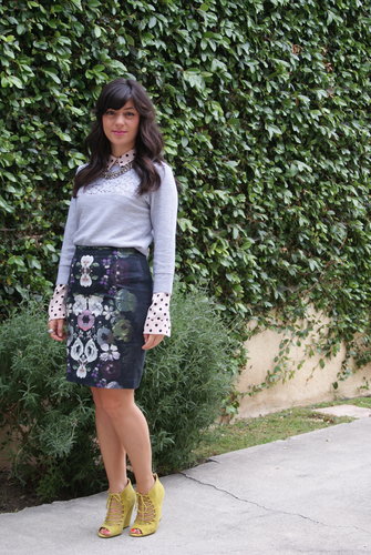 Florals, Polka-Dots & Yellow Wedges