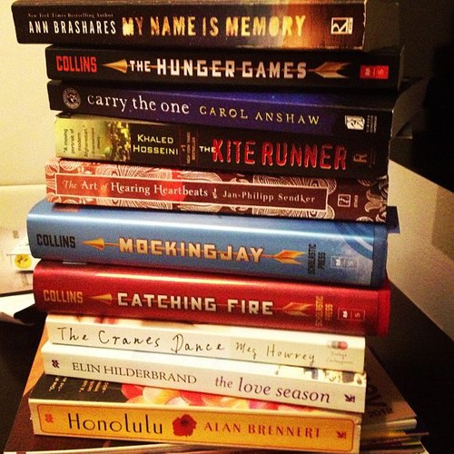 Taniaeden shared a stack of books.
Taniaeden shared a stack of books.