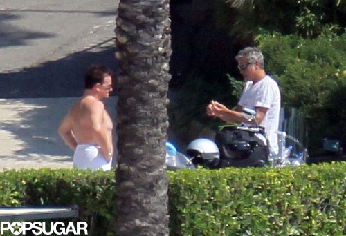 Bono and George Clooney chatted while vacationing together at his Lake Como residence in August 2011.
Bono and George Clooney chatted while vacationing together at his Lake Como residence in August 2011.