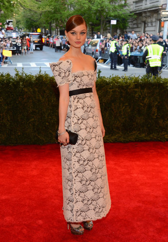 Bella Heathcote chose a square-neck Chanel cream lace embroidered dress and Chanel fine jewelry.
Bella Heathcote chose a square-neck Chanel cream lace embroidered dress and Chanel fine jewelry.