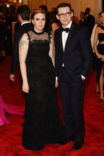 Lena Dunham went with a black Erdem gown with a polka-dot neckline while attending with the designer himself.
Lena Dunham went with a black Erdem gown with a polka-dot neckline while attending with the designer himself.