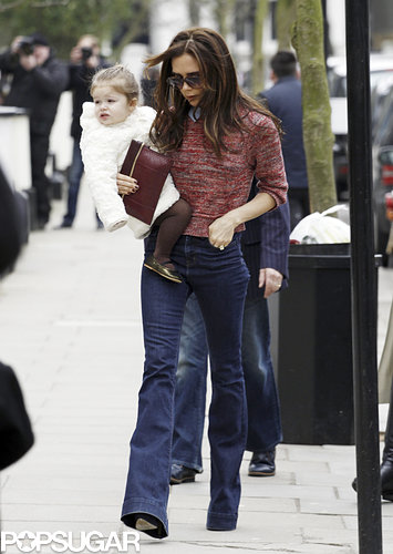 Victoria showed off her layering skills in a marbled sweater and a collared blouse, then completed her look via her signature wide-leg denim while out in London in March. This Black Orchid pair ($136) will help you achieve Victoria's aesthetic.
Victoria showed off her layering skills in a marbled sweater and a collared blouse, then completed her look via her signature wide-leg denim while out in London in March. This Black Orchid pair ($136) will help you achieve Victoria's aesthetic.