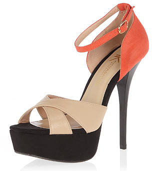 Kardashian Kollection nude ankle strap sandals
